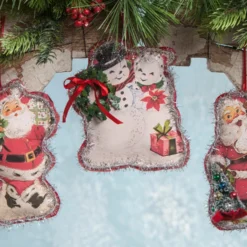 Bethany Lowe Retro Christmas Pillow Ornaments