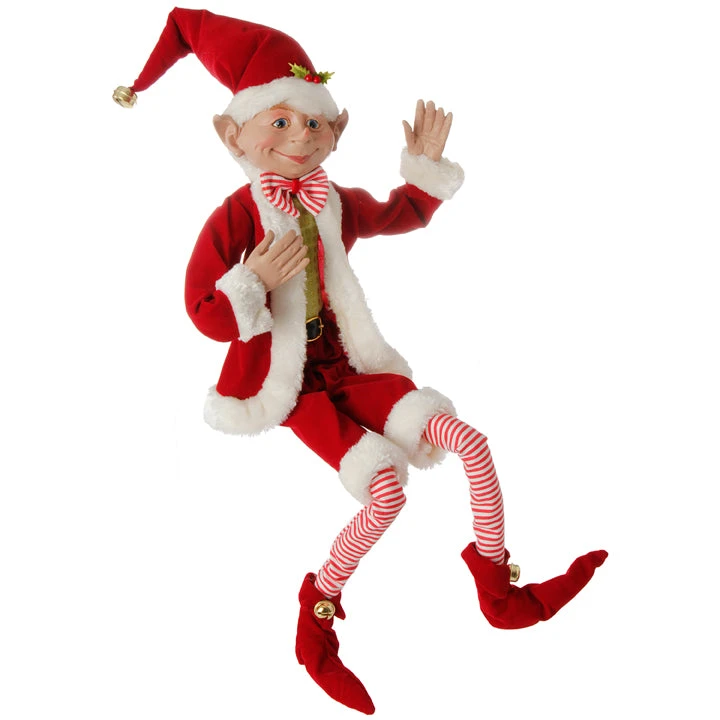 Raz Santa Elf Doll, 30" New! 3 Raz Santa Elf Doll, 30" New!