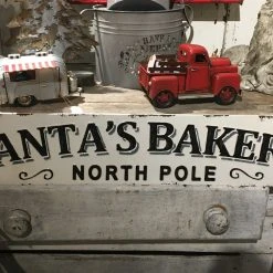 TheHolidayBarn.com Christmas Santa's Bakery North Pole Metal Sign