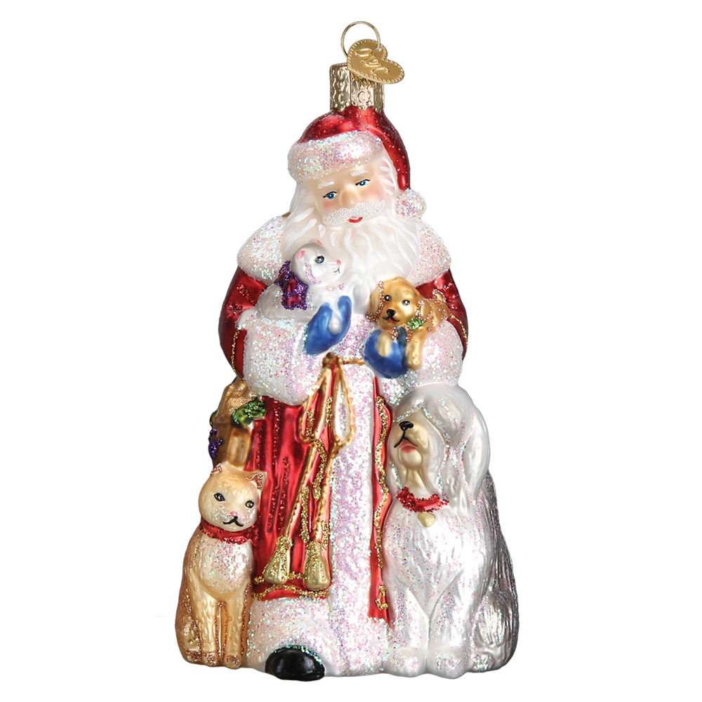 Old World Christmas Santa's Furry Friends Ornament 4 Old World Christmas Santa's Furry Friends Ornament
