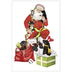 Mary Lake-Thompson Santas Precious Pets Flour Sack Towel