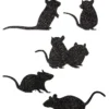 Bethany Lowe Scampering Mice Silhouettes, Glittered 1 Bethany Lowe Scampering Mice Silhouettes, Glittered