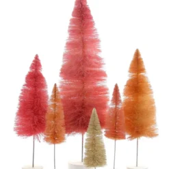 Cody Foster New! Shades Of Pink & Coral Bottle Brush Trees