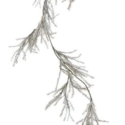 Creative Co-Op Silver Tinsel Pine Garland Christmas