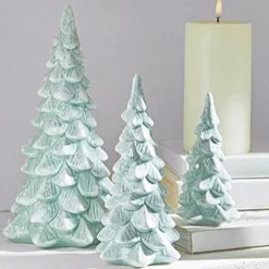Raz New! Snowy Blue Porcelain Trees