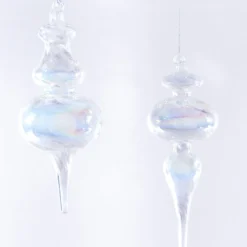 Katherine's Collection Swirl Glass Three Layer Finial Ornaments