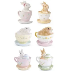 TheHolidayBarn.com New! Tea Cup Bunnies