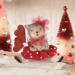 TheHolidayBarn.com New! Valentine Calico Kitty Cat