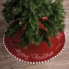Primitives By Kathy Velvet Merry Christmas Tree Skirt With Pom Poms
