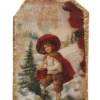 ShiShi Victorian Christmas Postcard Ornament, Child Paying In The Snow 1 ShiShi Victorian Christmas Postcard Ornament, Child Paying In The Snow