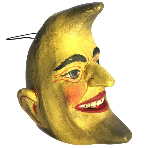 Cody Foster Crescent Moon Man Paper Mache Bucket Halloween