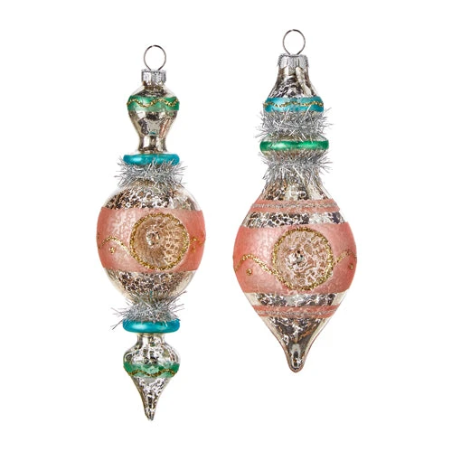 Raz Vintage Pink Final Ornaments New! 3 Raz Vintage Pink Final Ornaments New!