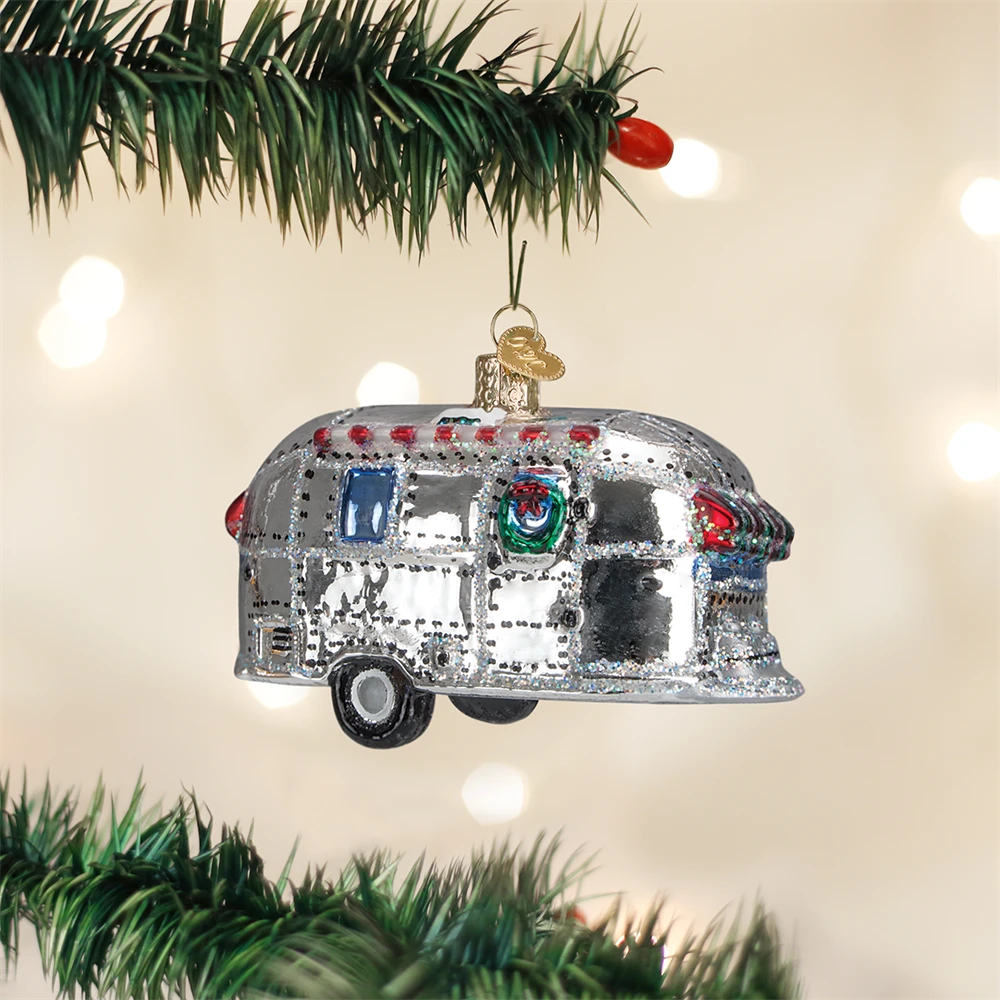 Old World Christmas Vintage Trailer Ornament 4 Old World Christmas Vintage Trailer Ornament