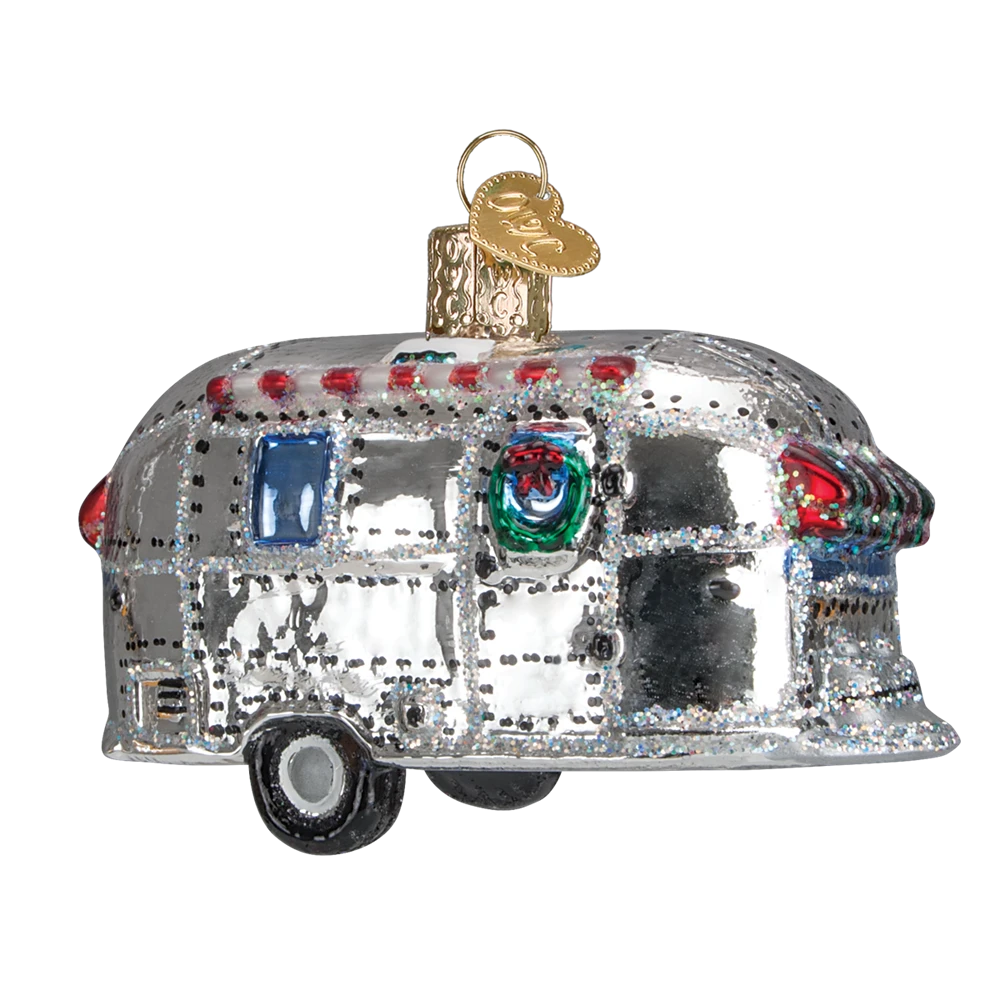 Old World Christmas Vintage Trailer Ornament 3 Old World Christmas Vintage Trailer Ornament