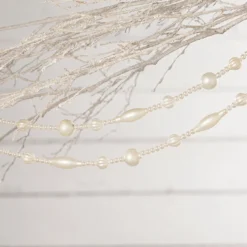Bethany Lowe New! Winter White Bead Garland