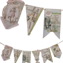 Bethany Lowe Wishes Pastel Vintage Christmas Garland