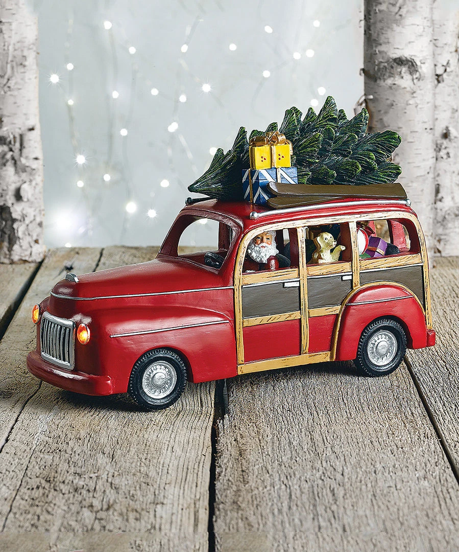 The Holiday Barn Christmas Music Boxes Woody Station Wagon With Santa Music Box 3 The Holiday Barn Christmas Music Boxes Woody Station Wagon With Santa Music Box