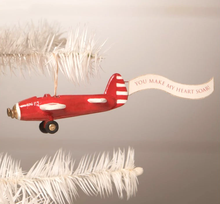 Bethany Lowe You Make My Heart Soar Airplane Ornament 3 Bethany Lowe You Make My Heart Soar Airplane Ornament